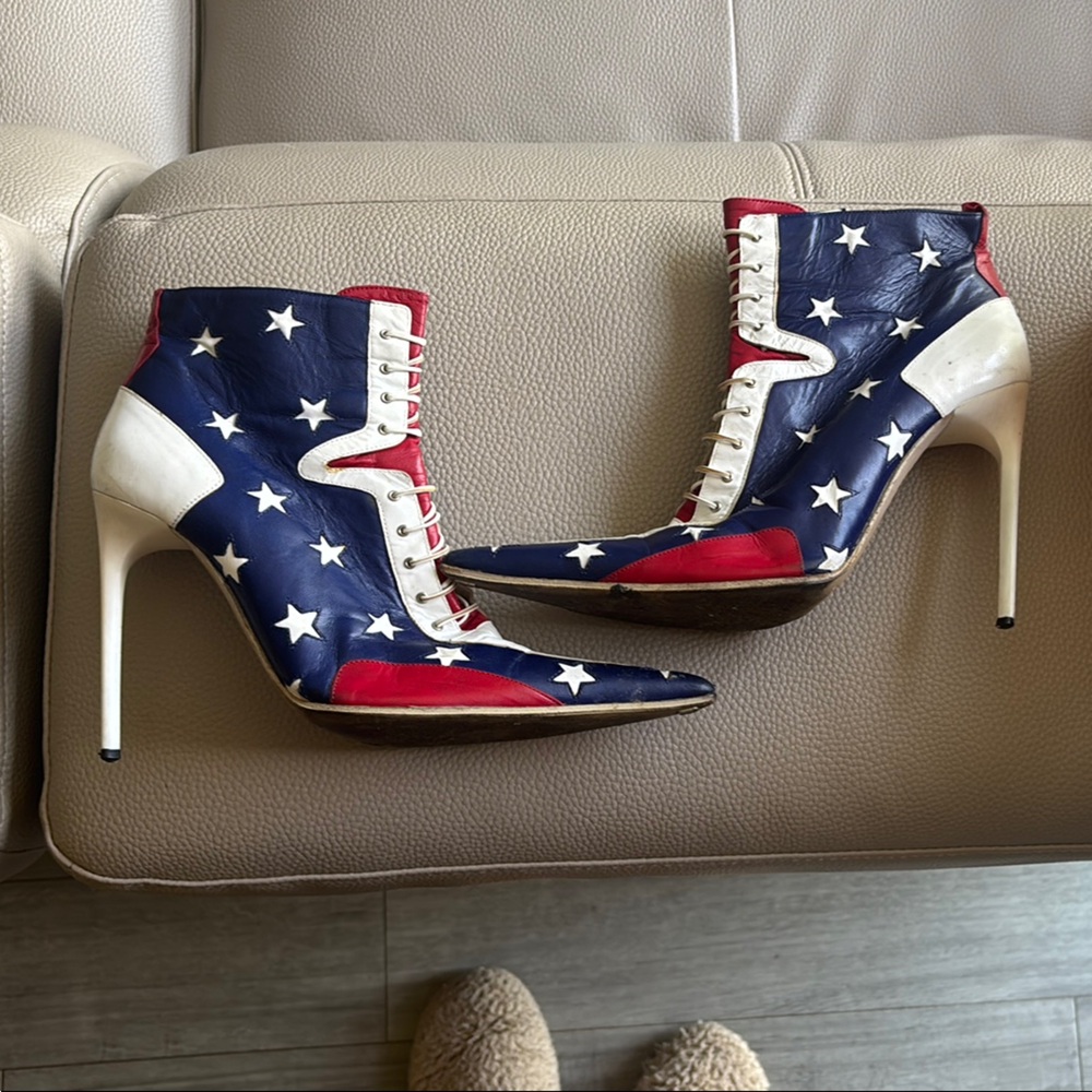 Patriotic Star-Patterned Women's Boots